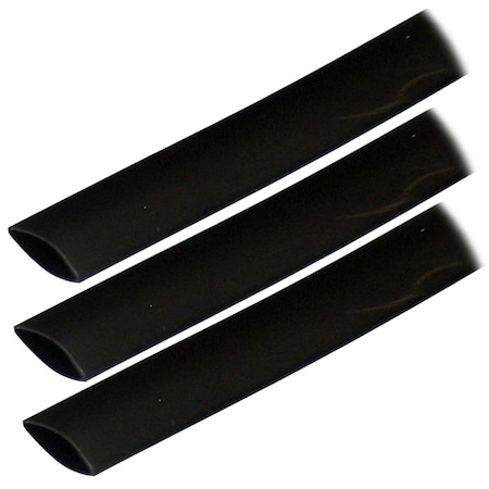 Ancor Adhesive Lined Heat Shrink Tube, 3:1 I.D. Shrink Ratio, 3/4 in I.D. Before Shrinking, Black, 3 in 306103